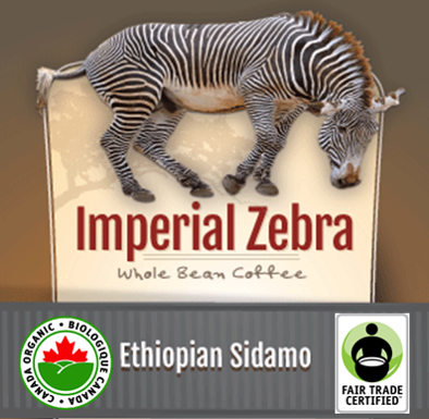 Zawadee Fair Trade Ethiopian Sidamo Organic Imperial Zebra