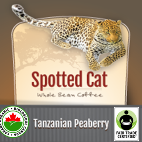 Fair Trade Tanzanian Peaberry Organic Spotted Cat | 12oz