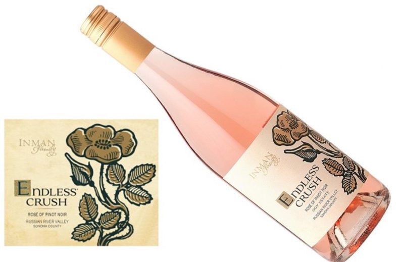 Inman Family Endless Crush Rose of Pinot Noir 2017 | #13 Best Rosé Wines of 2018 | Pairs w/White Meat, Fish, Comfort foods, Cheese | Serve 50-55°F | Drink now thru 2021 | 94WE | Rose Wine | Pinot Noir | Russian River, Sonoma County, California | Winemaker Kathleen Inman